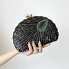 Retro Heavy Craft Beaded Embroidery Evening Wear Portable Dinner Clutch Bag Mssza