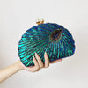 Retro Heavy Craft Beaded Embroidery Evening Wear Portable Dinner Clutch Bag Mssza