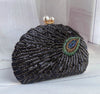Retro Heavy Craft Beaded Embroidery Evening Wear Portable Dinner Clutch Bag Mssza