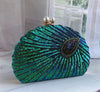 Retro Heavy Craft Beaded Embroidery Evening Wear Portable Dinner Clutch Bag Mssza