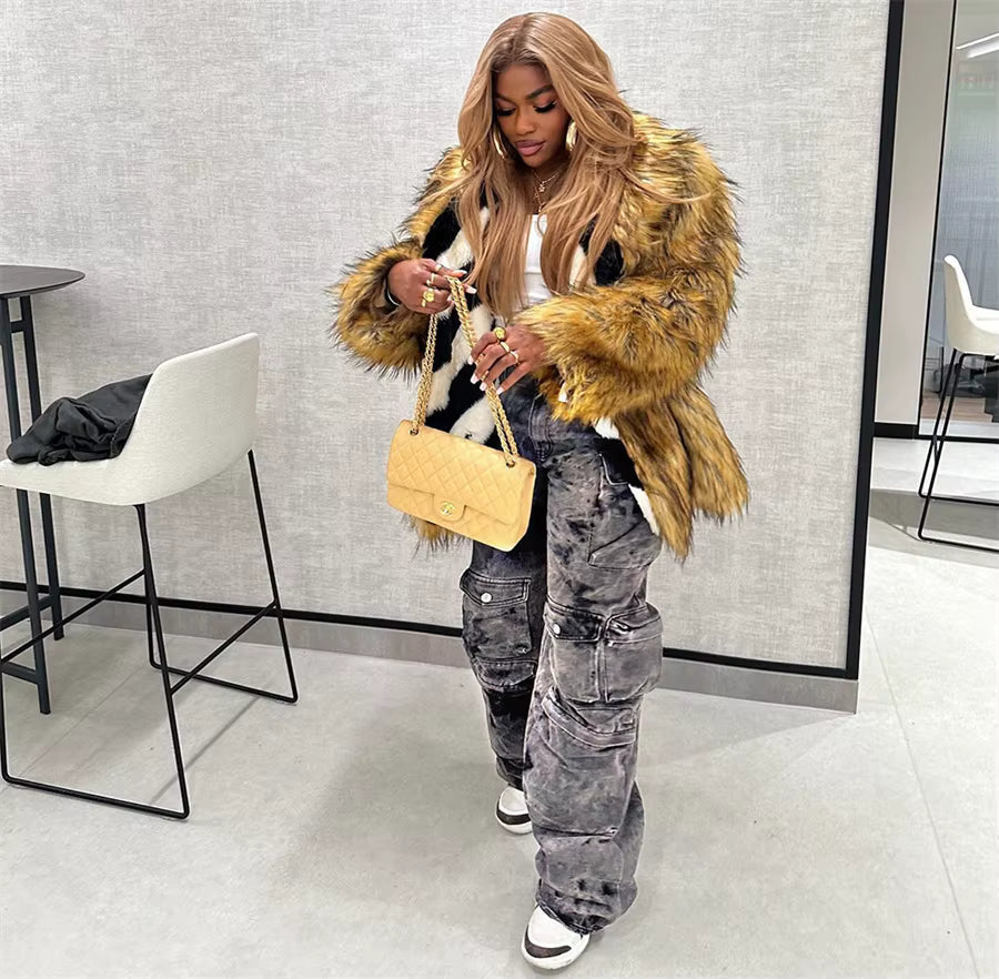 Retro Hip-hop High Waisted Multi-pocket Straight Streetwear Washed Cargo Pants Mssza