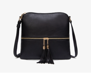 Retro Large Capacity High-Quality Solid Color PU Leather Crossbody  Shoulder Bag Mssza