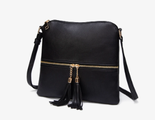 Retro Large Capacity High-Quality Solid Color PU Leather Crossbody  Shoulder Bag Mssza
