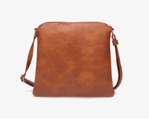 Retro Large Capacity High-Quality Solid Color PU Leather Crossbody  Shoulder Bag Mssza
