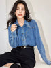 Retro Loose Fit Niche Long Sleeved Outerwear Denim Shirt Mssza