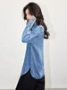 Retro Loose Fit Niche Long Sleeved Outerwear Denim Shirt Mssza
