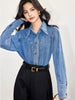 Retro Loose Fit Niche Long Sleeved Outerwear Denim Shirt Mssza