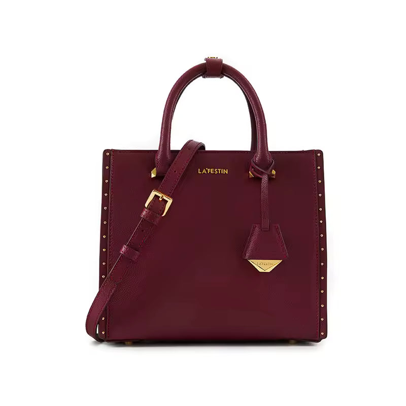 Retro Rivet Leather Large Capacity Cross Shoulder Casual Tote Bags