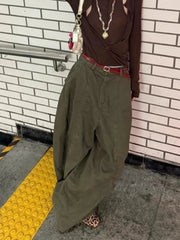 Retro Military Curved Knife Work Street High-End Relaxed Casual Floor Pants Mssza