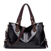 Retro Minimalist Atmosphere Large-Capacity Wide Shoulder Strap Solid Color Tote Bag Mssza