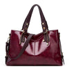Retro Minimalist Atmosphere Large-Capacity Wide Shoulder Strap Solid Color Tote Bag Mssza