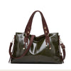 Retro Minimalist Atmosphere Large-Capacity Wide Shoulder Strap Solid Color Tote Bag Mssza
