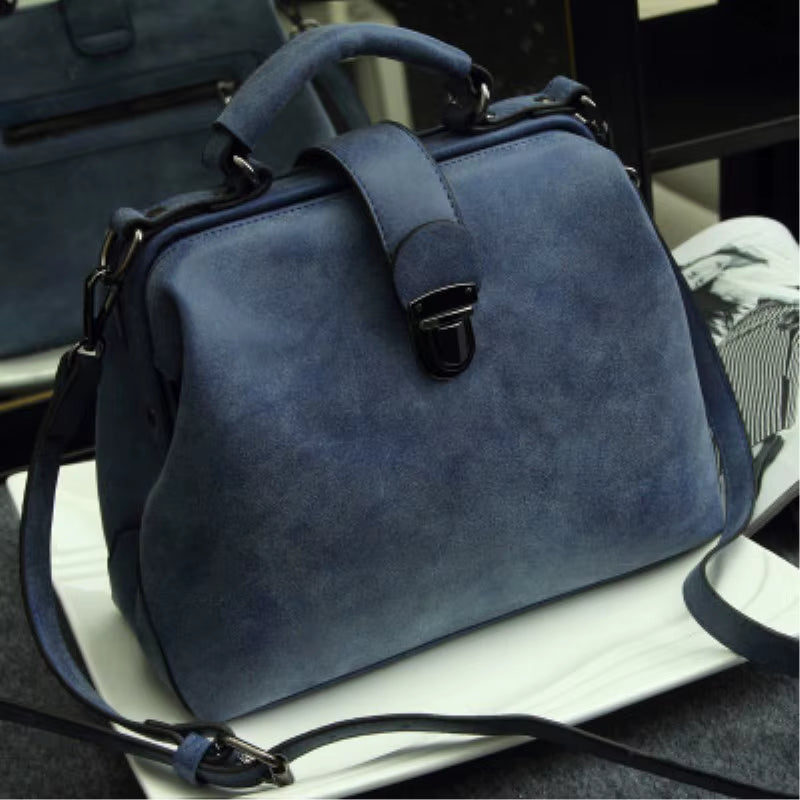 Retro Mobile Messenger Shoulder Large Capacity Doctor Clutch Bag Mssza