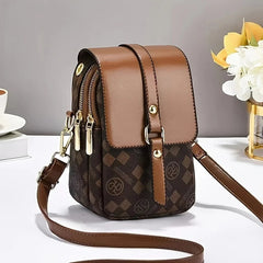 Retro Multi Layer Phone Small Lightweight Single Purse Travel Everyday Use Shoulder Crossbody Bag Mssza