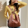 Retro Multifunction Designer Leather Large Capacity Totes Handbags Mssza