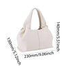 Retro PU Leather Solid Color Dumpling Removable Strap Clutch Soft Cloud Crossbody Bag Mssza