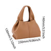 Retro PU Leather Solid Color Dumpling Removable Strap Clutch Soft Cloud Crossbody Bag Mssza