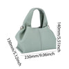 Retro PU Leather Solid Color Dumpling Removable Strap Clutch Soft Cloud Crossbody Bag Mssza