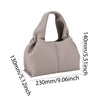 Retro PU Leather Solid Color Dumpling Removable Strap Clutch Soft Cloud Crossbody Bag Mssza