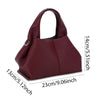 Retro PU Leather Solid Color Dumpling Removable Strap Clutch Soft Cloud Crossbody Bag Mssza