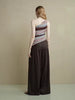Retro Single Shoulder Slant Shoulder Design Mesh Top Mssza