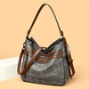 Retro Solid Color High Quality Soft Leather Shoulder Trendy Bucket Bag Mssza