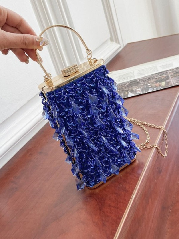 Retro Style Party Sequined Chain Shoulder Bags Mssza