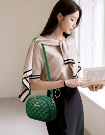 Retro Trendy Versatile Temperament High-end Round Cake Shoulder Crossbody Bag Mssza