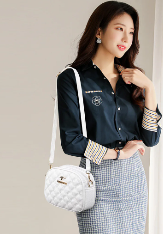 Retro Trendy Versatile Temperament High-end Round Cake Shoulder Crossbody Bag Mssza