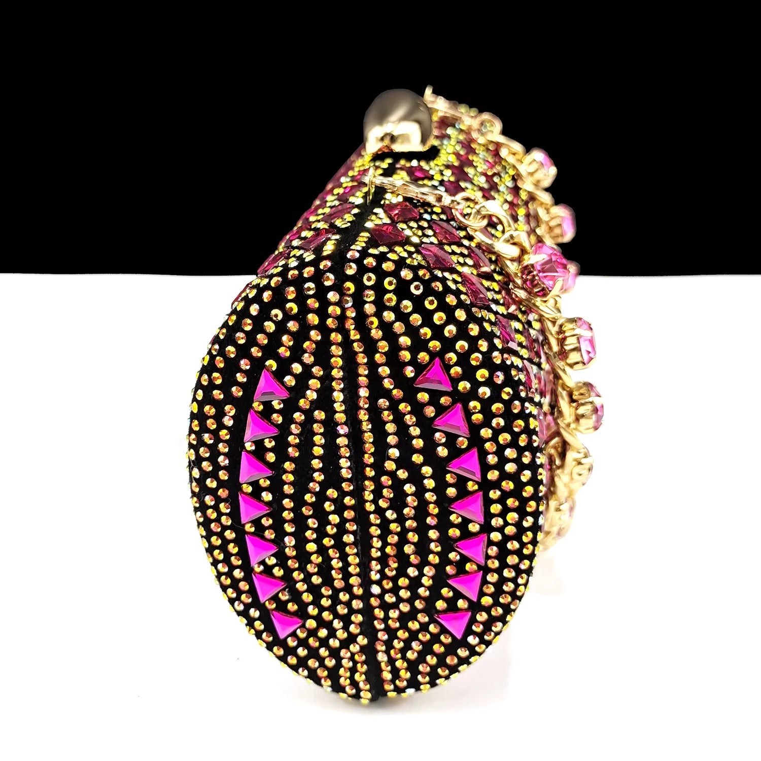 Rhinestone Decoration Bags and Peep Toe High Heels Banquet Shoes Mssza