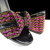 Rhinestone Decoration Bags and Peep Toe High Heels Banquet Shoes Mssza