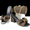 Rhinestone Decoration Bags and Peep Toe High Heels Banquet Shoes Mssza