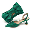 Rhinestone-Embellished Party High Heels for Special Occasions Shoes With Matching Handbag Mssza