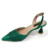 Rhinestone-Embellished Party High Heels for Special Occasions Shoes With Matching Handbag Mssza