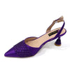 Rhinestone-Embellished Party High Heels for Special Occasions Shoes With Matching Handbag Mssza