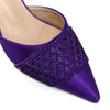 Rhinestone-Embellished Party High Heels for Special Occasions Shoes With Matching Handbag Mssza