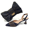 Rhinestone-Embellished Party High Heels for Special Occasions Shoes With Matching Handbag Mssza