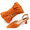 Rhinestone-Embellished Party High Heels for Special Occasions Shoes With Matching Handbag Mssza