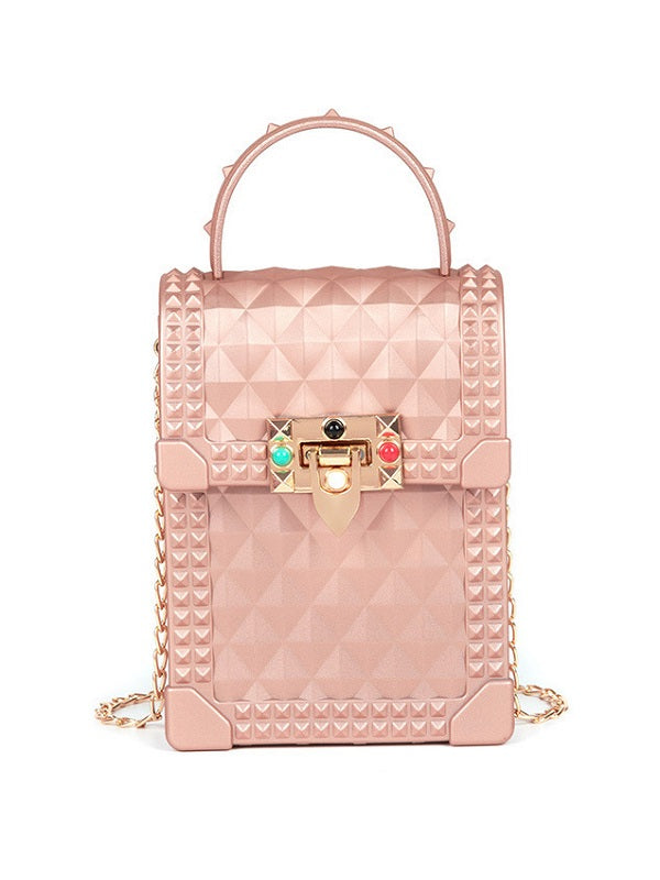 Rhombic Pattern Chain Crossbody Phone Bag Mssza