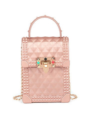 Rhombic Pattern Chain Crossbody Phone Bag Mssza