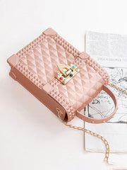 Rhombic Pattern Chain Crossbody Phone Bag Mssza