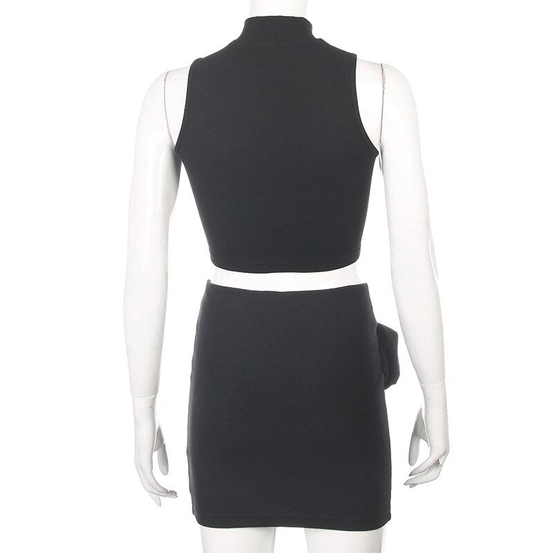 Ribbed 2 Piece Bodycon Short Matching Sets Mssza