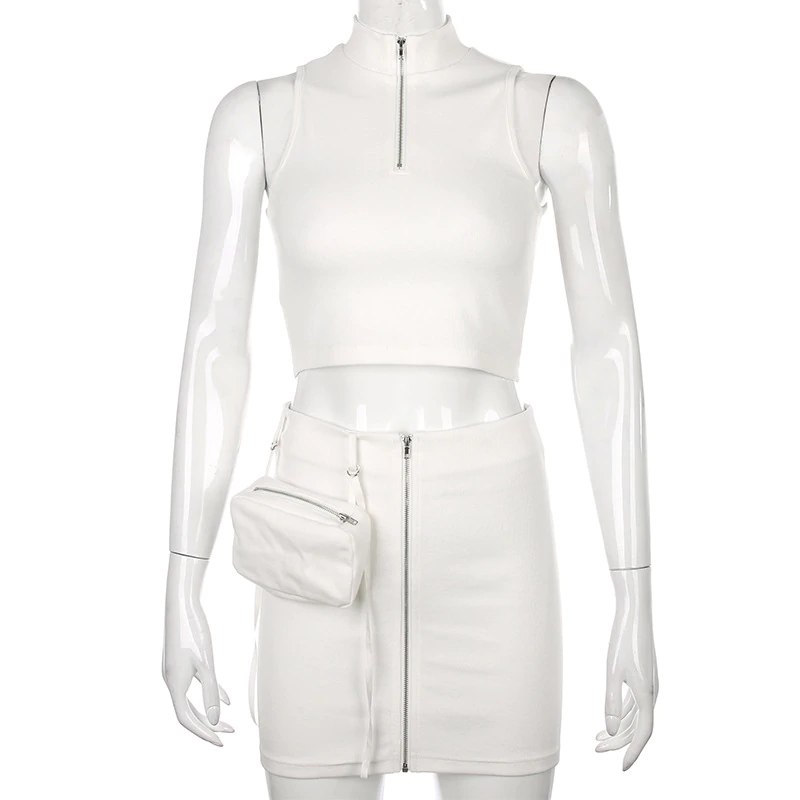 Ribbed 2 Piece Bodycon Short Matching Sets Mssza