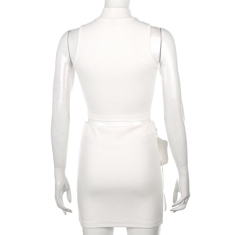 Ribbed 2 Piece Bodycon Short Matching Sets Mssza