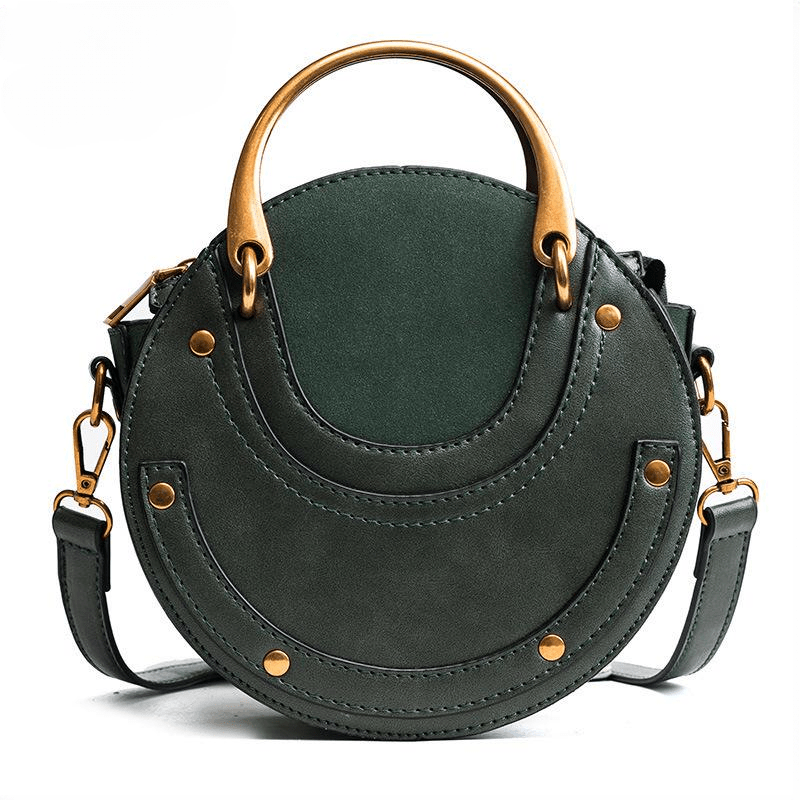 Round Shape Crossbody Bags For Women Top Handle PU Leather Hard-Surface Crossbody Bag High Quality Trending Mssza