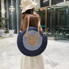Bohemian Straw Woven Handmade Beach Travel Holiday Tote Round Bags Mssza