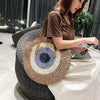 Bohemian Straw Woven Handmade Beach Travel Holiday Tote Round Bags Mssza
