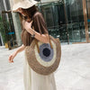 Bohemian Straw Woven Handmade Beach Travel Holiday Tote Round Bags Mssza