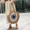 Bohemian Straw Woven Handmade Beach Travel Holiday Tote Round Bags Mssza
