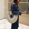 Bohemian Straw Woven Handmade Beach Travel Holiday Tote Round Bags Mssza